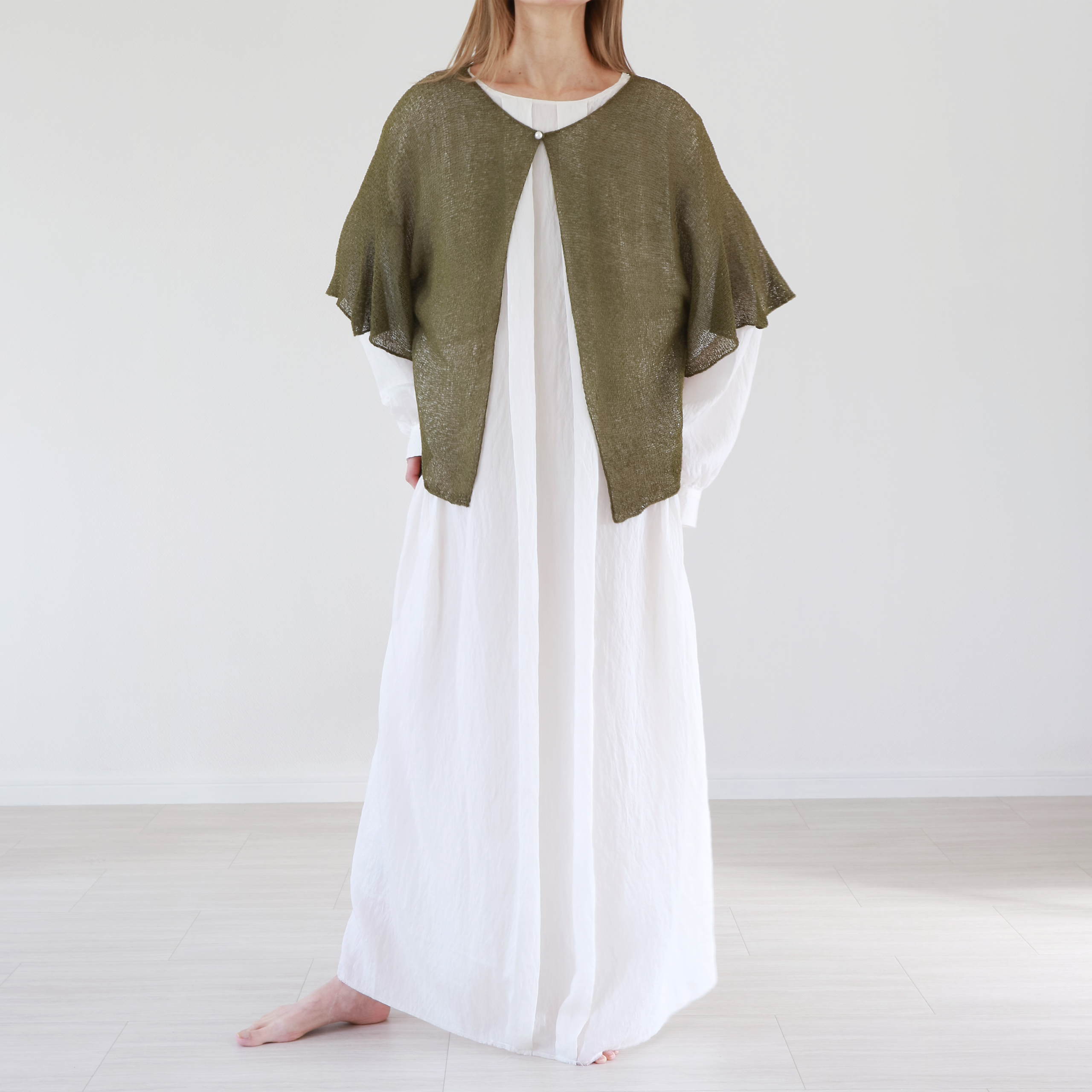 Taygeta[タイゲタ] カバー・カーディガン /  オリーブ・グリーン