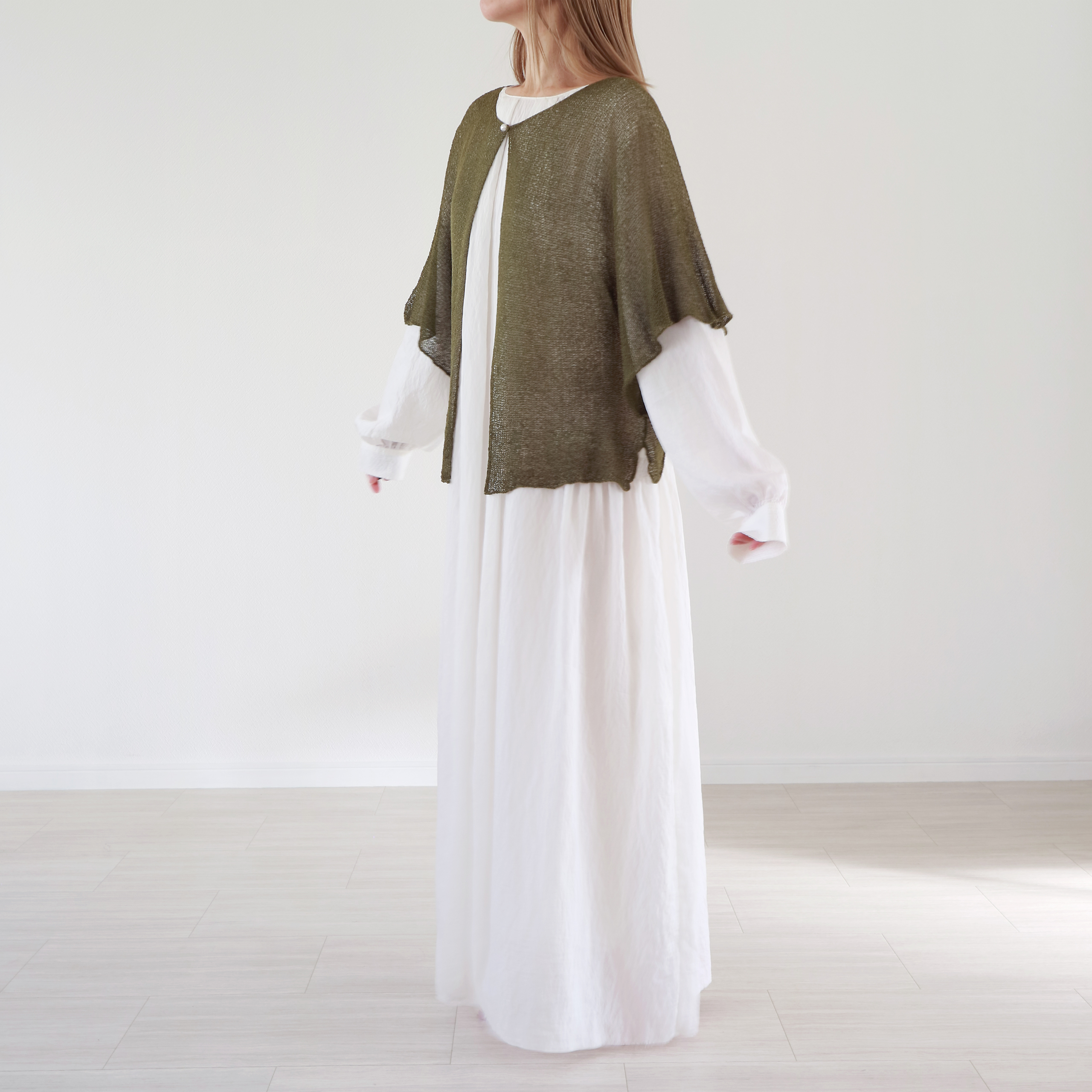 Taygeta[タイゲタ] カバー・カーディガン /  オリーブ・グリーン