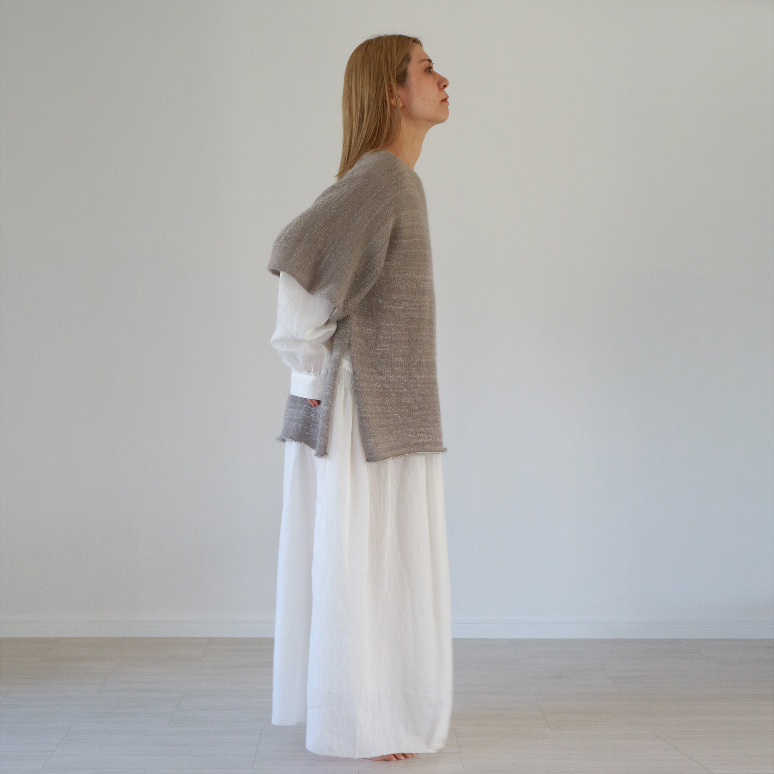 Girtab[ギルタブ] シルクモヘア・ロング・プルオーバー2 / ベージュ系4