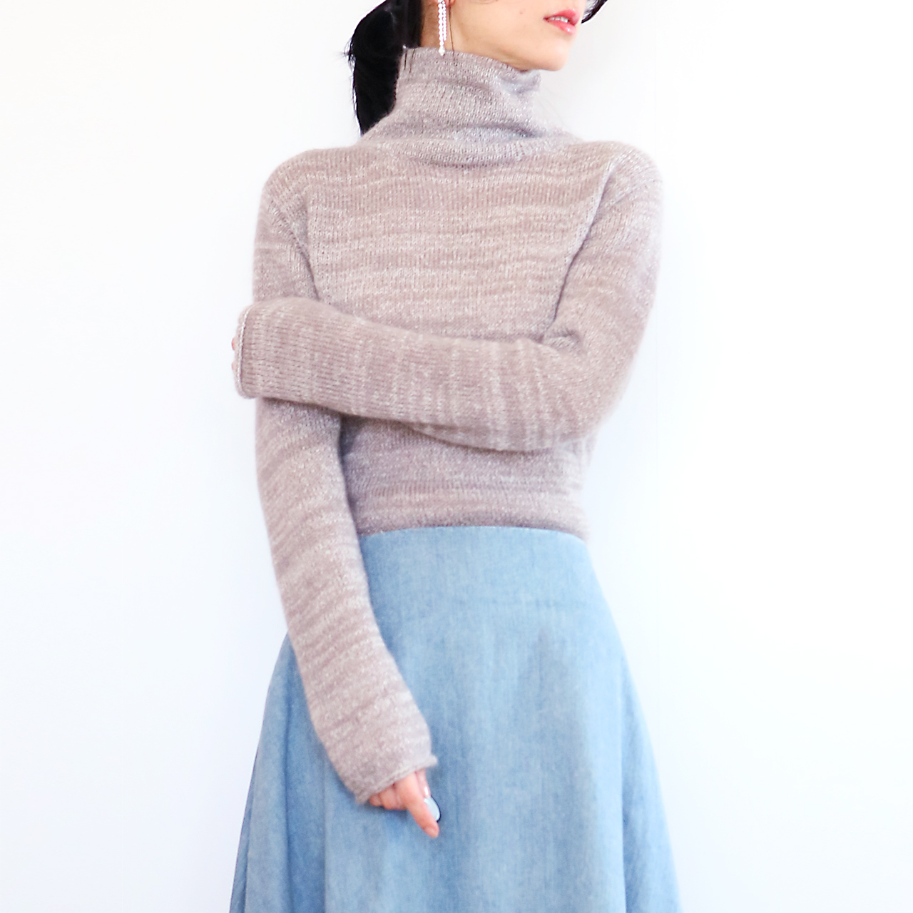 Matar[マタル] シルクモヘア・トップス2 / グレー系1